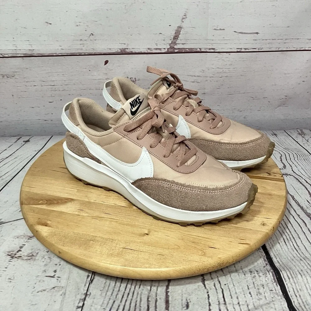 Nike Blush Pink Retro Sneakers Women's Size US 10 EU 42 Suede Nylon Trainers - Picture 1 of 9